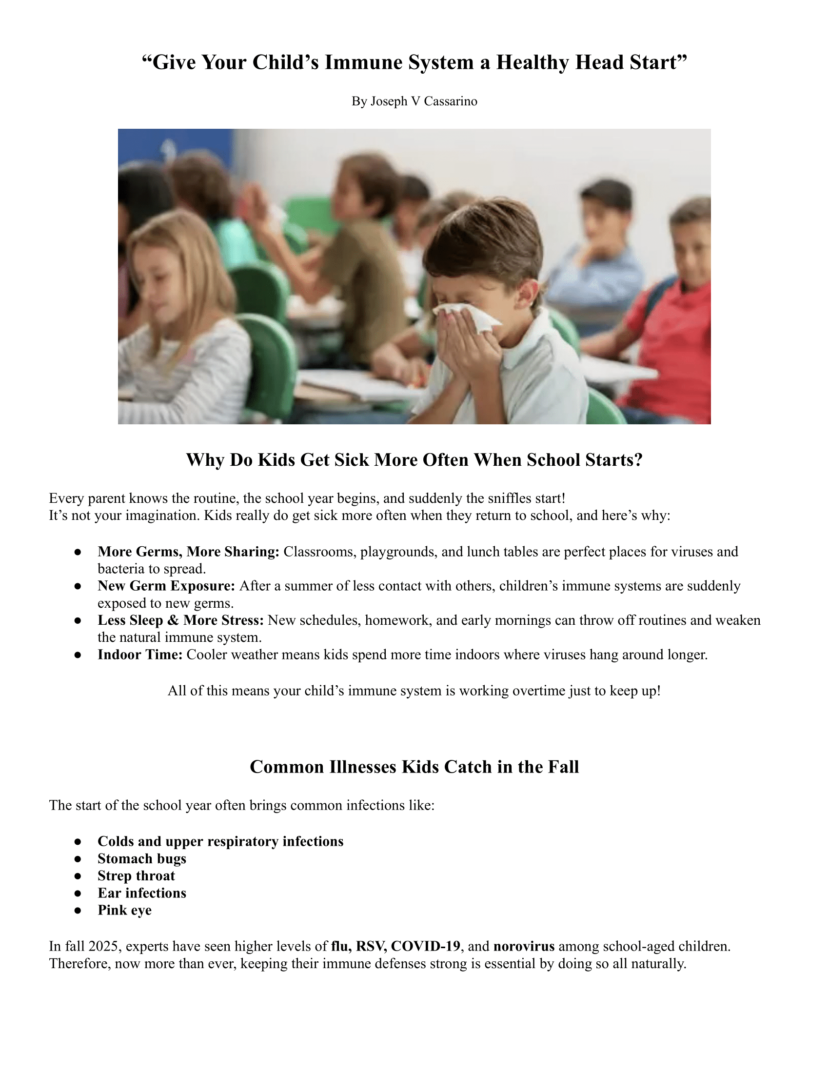 Give Your Child's Immune System a Healthy Head Start article preview