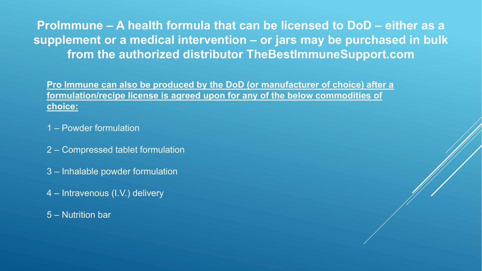 Department of Defense presentation, slide 19 of 19