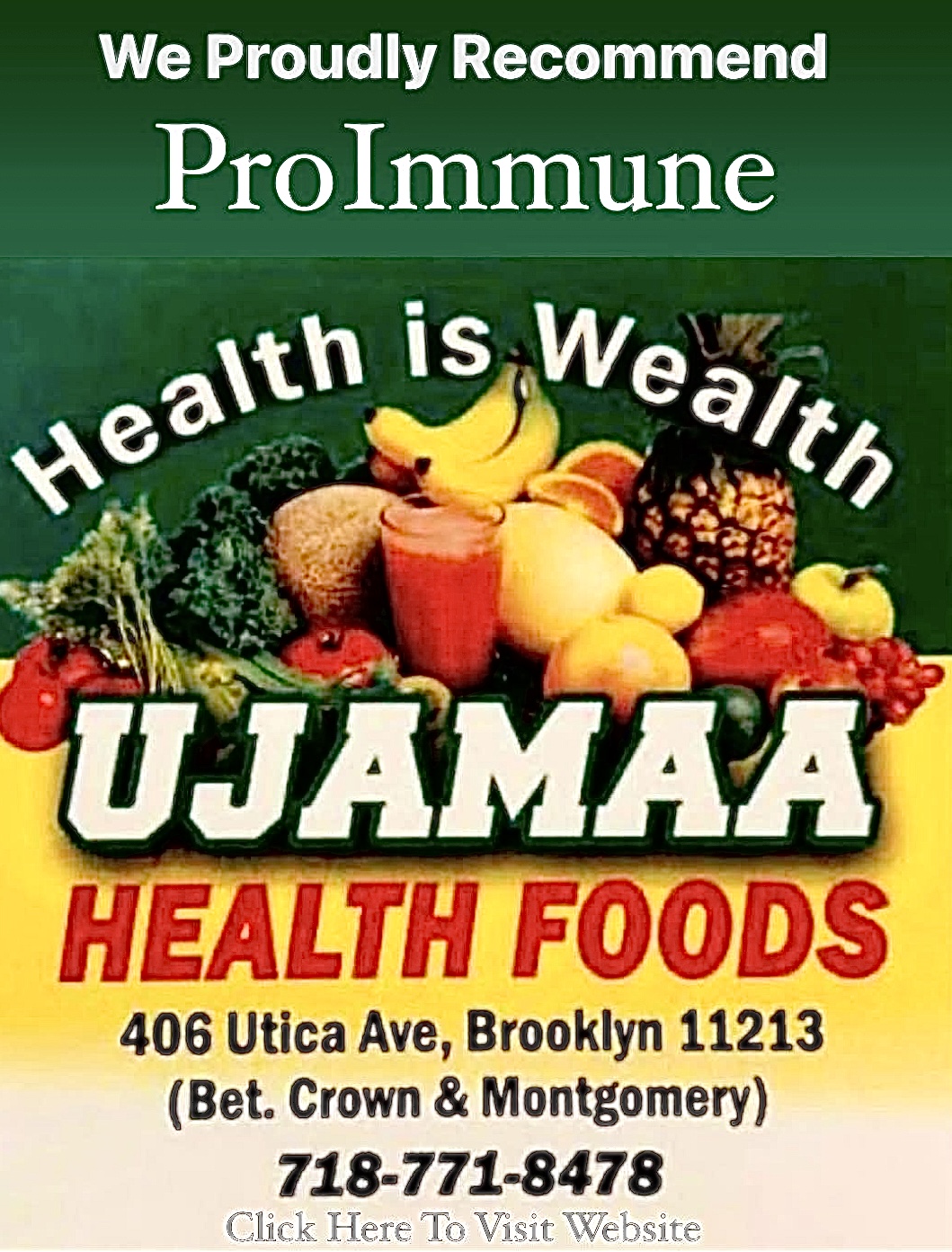 Ujamaa Health Food recommends ProImmune