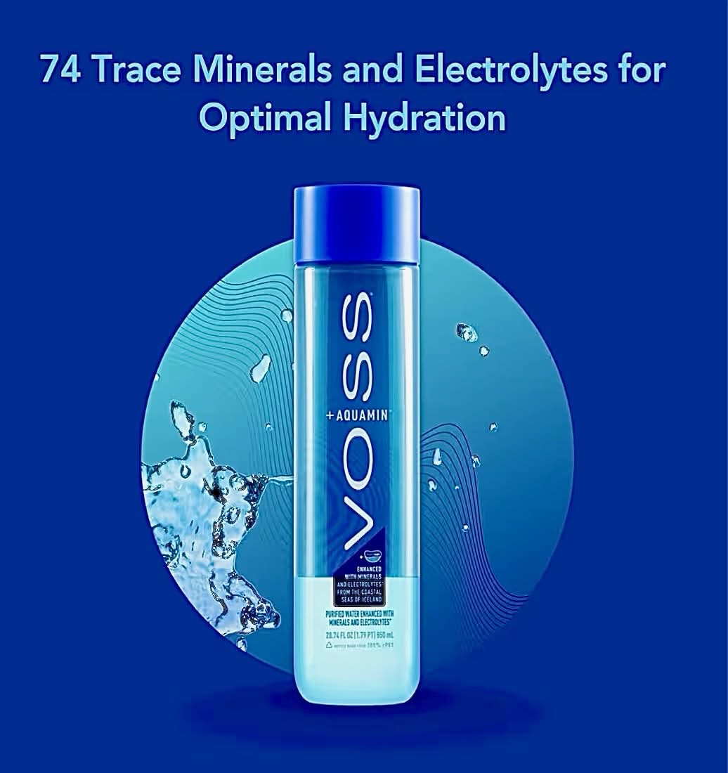 VOSS + Aquamin - 74 trace minerals and electrolytes for optimal hydration